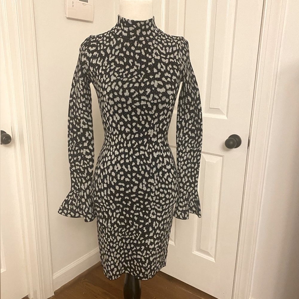 Michael Kors fitted leopard dress
